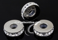 Swarovski, becharmed rondelle crystal, 13mm - x1