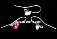 Earring findings, loop, 925 silver, rivoli 4.5mm - x1pair