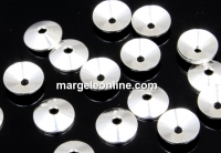 Bead cap, conie, 925 silver, 6mm - x10