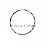 Jump rings, rhodium plated 925 silver, 23mm - x1