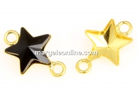 Link, base, gold-plated 925 silver, for Swarovski star 10mm - x1