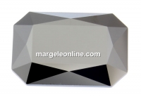 Swarovski, rivoli cabochon, jet metallic silver, 27x18.5mm - x1