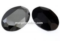 Swarovski, rivoli cabochon, jet hematite, 30mm - x1