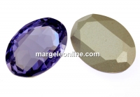 Swarovski, rivoli cabochon, light tanzanite, 30mm - x1