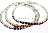 Set 3 1088 Swarovski Romantic bracelets, silver plated, 18cm - x1