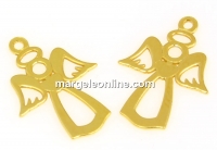 Pendant, angel, gold-plated 925 silver, 19mm - x1