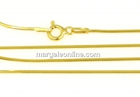 Chain, circular, gold-plated 925 silver, 50cm - x1