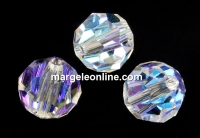 Swarovski, faceted round bead, blue aurora borealis, 10mm - x2