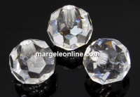 Swarovski, one hole faceted round bead, crystal, 11mm - x2