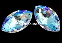 Swarovski, marquise link, blue aurora borealis, 38mm - x1