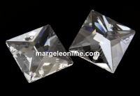 Swarovski, double pyramid pendant, crystal, 14mm - x1