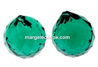 Swarovski, faceted sphere pendant, emerald, 20mm - x1