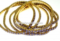 1088 Swarovski tanzanite bracelet, gold plated, 18cm - x1