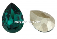 Swarovski drop fancy, emerald, 6x4mm - x2