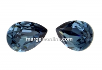 Swarovski drop fancy, denim blue, 8x6mm - x2