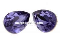 Swarovski drop fancy, tanzanite, 14x10mm - x1