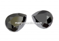 Swarovski drop fancy, jet hematite, 14x10mm - x1