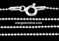 Chain, 925 silver, faceted balls, 42cm - x1