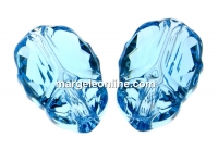 Swarovski, scarabeus bead aquamarine, 12mm - x1