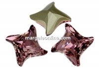 Swarovski, fancy rivoli Twister, antique pink, 6mm - x2