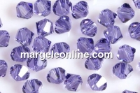 Swarovski, margele bicone, tanzanite, 2.5mm - x20