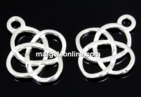 Pendant, celtic knot, 925 silver, 15mm  - x1