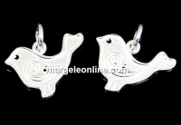 Pendant, dove 925 silver, 16mm  - x1