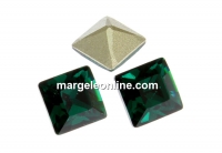 Swarovski, fancy chaton square, emerald, 2mm - x20