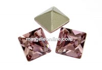 Swarovski, fancy chaton square, antique pink, 3mm - x10