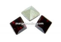 Swarovski, fancy chaton square, dark siam, 3mm - x10