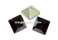 Swarovski, fancy chaton square, burgundy, 3mm - x10