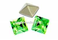 Swarovski, fancy chaton square, peridot, 3mm - x10