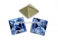 Swarovski, fancy chaton square, light sapphire, 3mm - x10