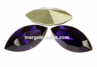 Swarovski navette, fancy chaton, purple velvet, 6mm - x6