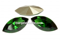 Swarovski navette, fancy chaton , dark moss green, 6mm - x6