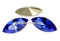 Swarovski navette, fancy chaton, sapphire, 10mm - x4