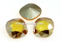 Swarovski, square fancy, metallic sunshine, 12mm - x1