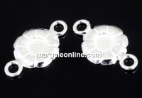 Link, base, 925 silver, for Swarovski rhinestone flower 3-4mm - x1piece