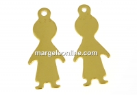 Charm, child, gold-plated 925 silver, 15x6mm - x1piece