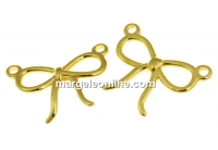 Link, ribbon, gold-plated 925 silver, 15mm - x1