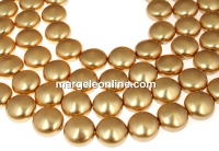 Swarovski disk pearls, bright gold, 10mm - x10