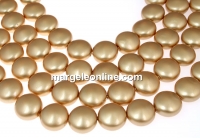 Swarovski disk pearls, vintage gold, 10mm - x10