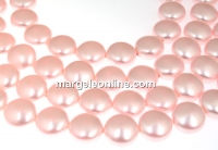 Swarovski disk pearls, rosaline, 10mm - x10