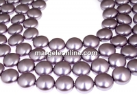 Swarovski disk pearls, mauve, 10mm - x10