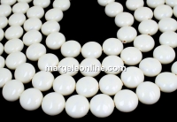 Swarovski disk pearls, ivory pearl, 10mm - x10