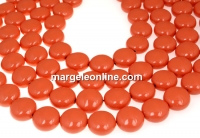 Swarovski disk pearls, coral pearl, 10mm - x10