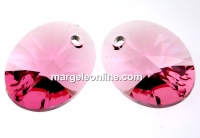 Swarovski, oval pendant, light rose, 18mm - x1