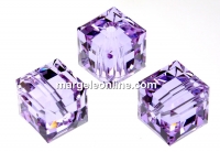 Swarovski, cube bead, violet, 6mm - x2