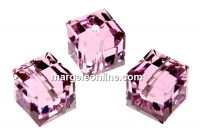 Swarovski, cube bead, light amethyst, 8mm - x1