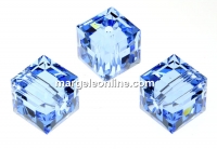 Swarovski, cube bead, light sapphire, 8mm - x1